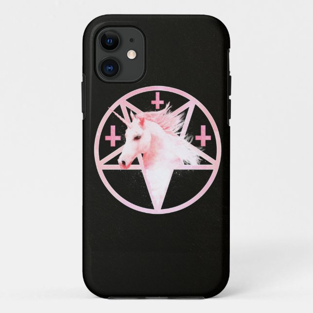 Rosa Einhornpentagram-Fall Case-Mate iPhone Hülle (Rückseite)