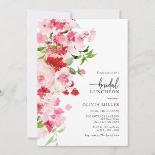 Rosa Einladung zur Braut-Lunch