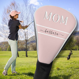 Rosa Einmalige benutzerdefinierte MAMA Personalisi Golf Headcover