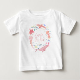 Rosa Eins der Meer 1. Geburtstag Baby T-shirt