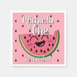 Rosa Eins in einem Melon Watermelone Kinder Erstge Serviette