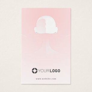 Rosa einzigartige Portrait-Logo Ohrring-Anzeige