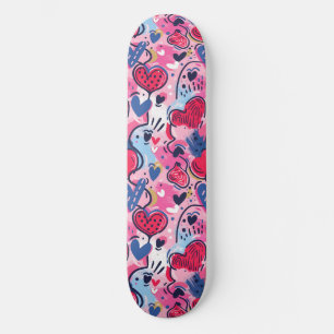 Rosa Einzigartiges Retro Y2K einzigartiges Design- Skateboard