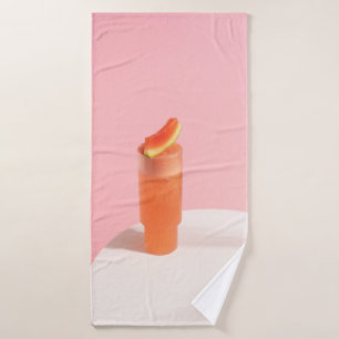 Rosa Eis auf der Membran Badehandtuch