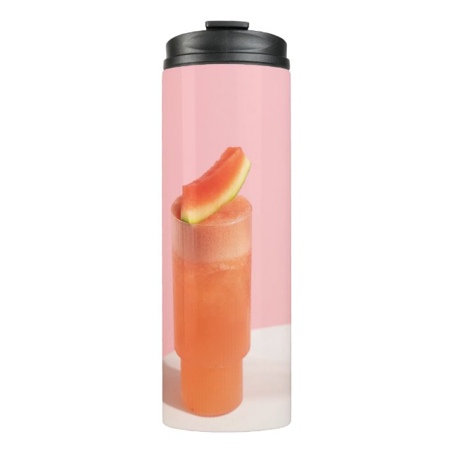 Rosa Eis auf der Membran Thermosbecher (Vorderseite)