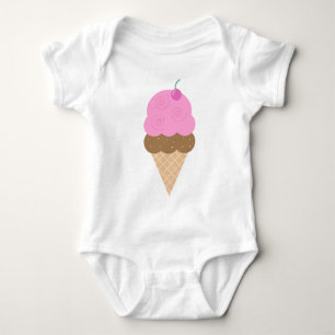 Rosa Eiscreme Baby Strampler