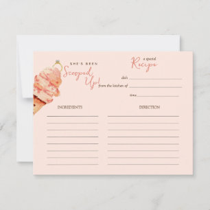 Rosa Eiscreme Brautparty Rezept Karte