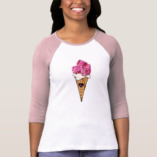 Rosa Eiscreme-Kegel-Shirt T-Shirt