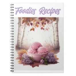 Rosa Eiscreme mit Lilac Blume Feinschmecker Rezept Notizblock
