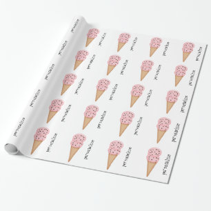 Rosa Eistüten personifizieren Packpapier
