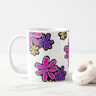 Rosa Elefant Blumen Tasse