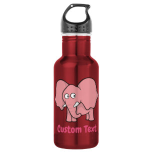 Rosa Elefant Cartoon Wasserflasche