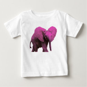 Rosa Elefant für Baby T-shirt