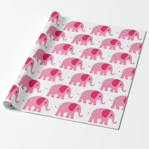 Rosa Elefant Geschenkpapier