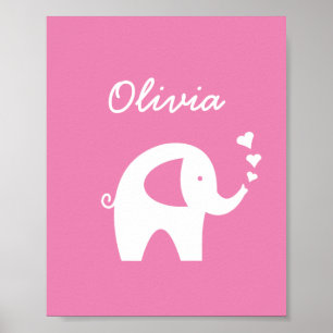 Rosa Elefant Mädchen Baby Zimmer Kinderzimmer Deko