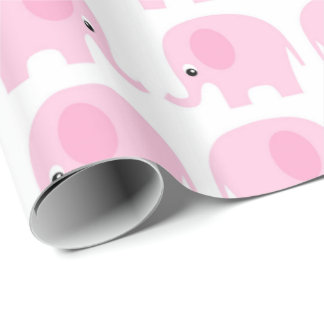 Rosa Elefant-Muster Geschenkpapier