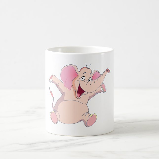 rosa Elefant pink elephant Tasse (Mittel)
