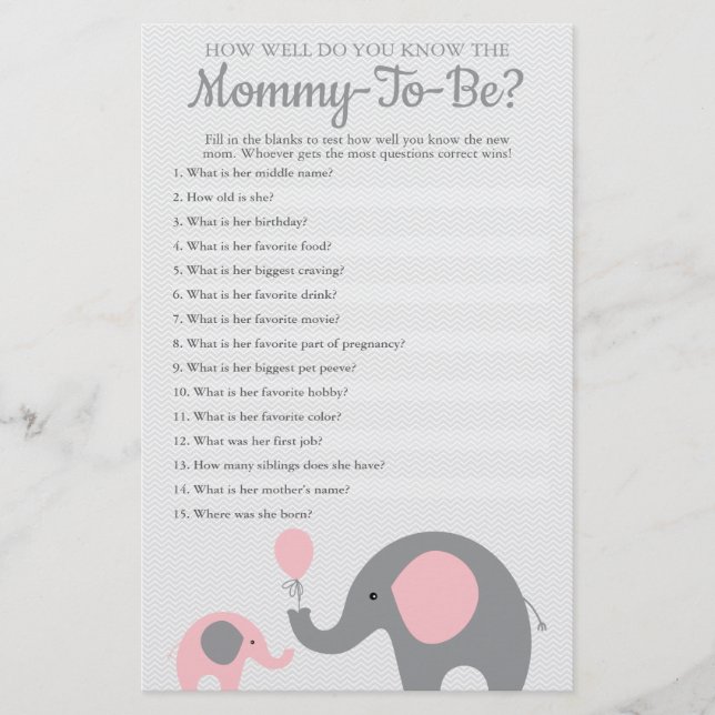 Rosa Elefant, wie gut Sie wissen, die Mama zu sein Flyer (Vorne)