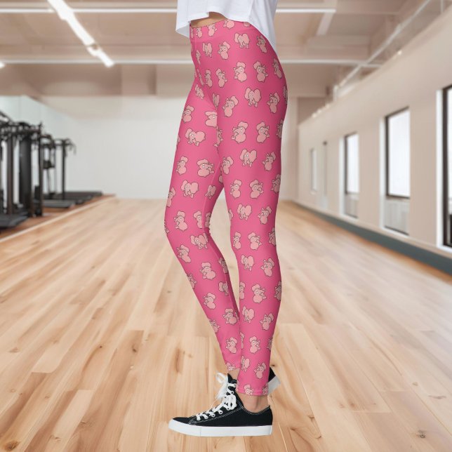 Rosa Elefanten Cartoon Leggings (Von Creator hochgeladen)