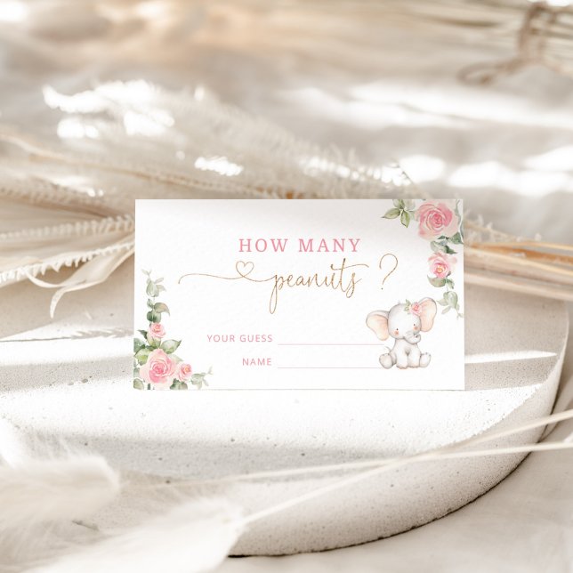 Rosa Elefanten raten Sie, wie viele Erdnüsse Karte (Von Creator hochgeladen)