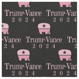 Rosa Elefantenfrauen für Donald Trump 2024 Stoff