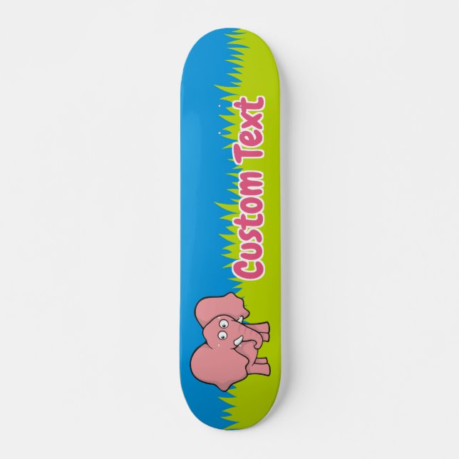 Rosa Elefantenskateboard Cartoon Skateboard (Vorne)