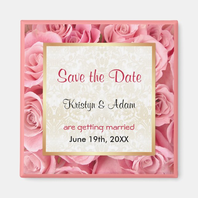 Rosa Elegance Magnet (Vorne)