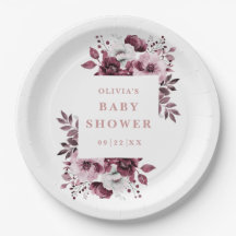 Rosa Elegant Country Floral Baby Dusche