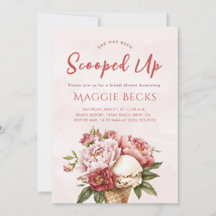 Rosa Elegant, florales Brautparty Invit Einladung