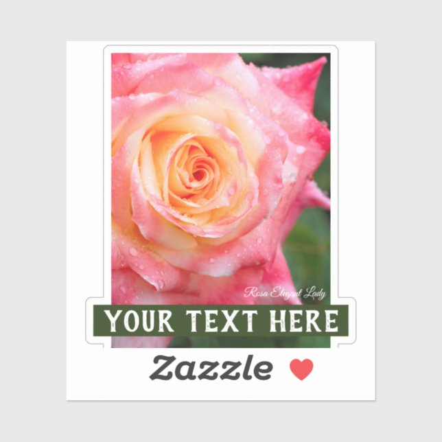 Rosa Elegant Lady [Cut Seal] Aufkleber (Blatt)