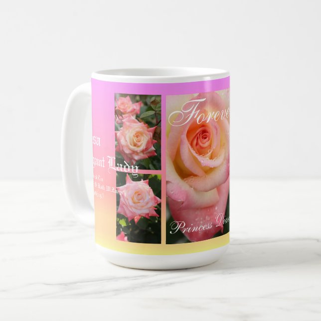 Rosa Elegant Lady [Klassische Tasse] Kaffeetasse (Vorderseite Links)