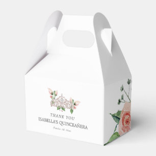 Rosa Elegant Quinceñera Geschenkschachtel