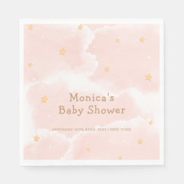 Rosa Elegante Cloud Nine Stars Girl Babydusche Serviette