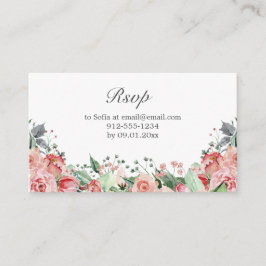 Rosa Elegante Quinceañera UAWG Enclosure Card Begleitkarte