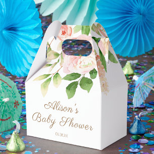 Rosa elegante Rosen-Blumen-Mädchen-Baby-Party Geschenkschachtel