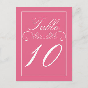 Rosa Elegante Swirl Wedding Tischnummer Cards