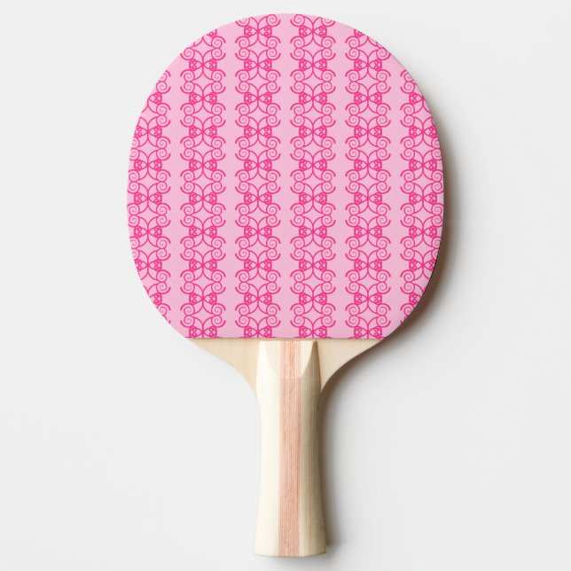 Rosa Elegante Viktorianisch 4Eve Ping Pong Paddle Tischtennis Schläger (Vorderseite)