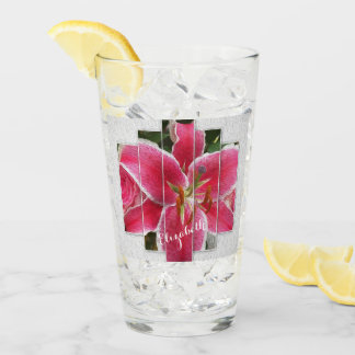 Rosa Elegante Wasserfarben Blume Glas