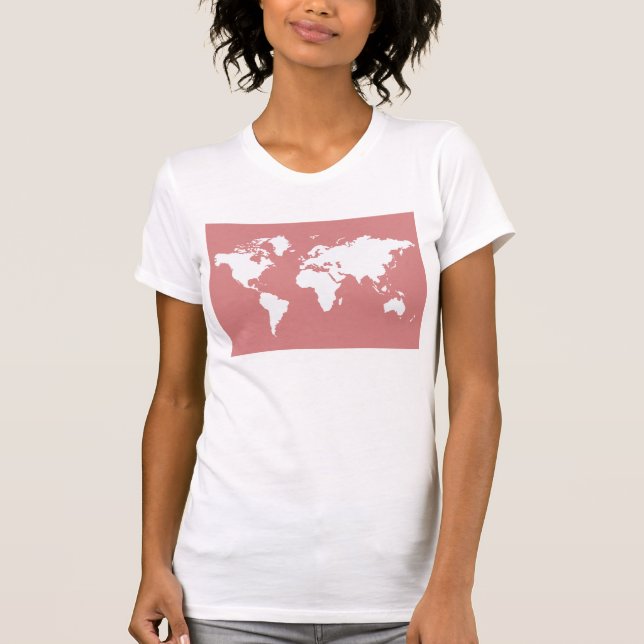 Rosa Elegante Welt T-Shirt (Vorderseite)