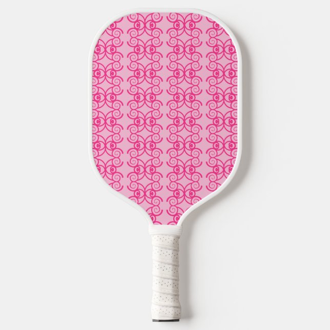 Rosa Elegante Wirbel Pickle Ball Pickleball Paddel Schläger (Vorderseite)