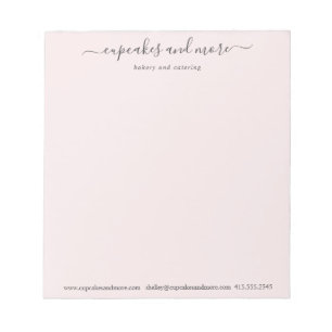 Rosa elegantes Minimalistisches Business Notepad Notizblock