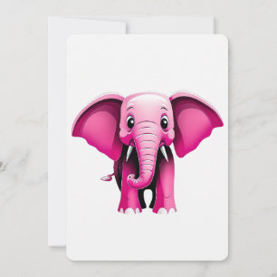 Rosa Elephant Art Card