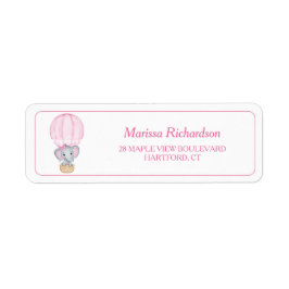 Rosa Elephant Babydusche Rücksendeadresse