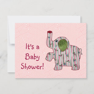 Rosa Elephant Country Dusche Einladung Wohnung