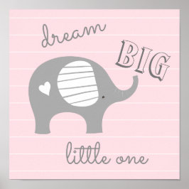 Rosa Elephant Dream Big Little One Kinderzimmer De Poster