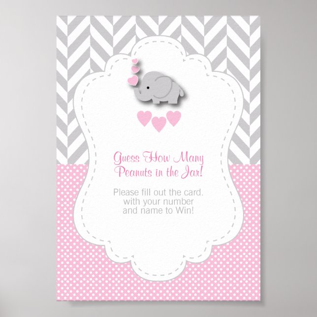 Rosa Elephant Game Instruction Poster (Vorne)