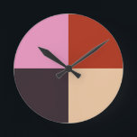 Rosa Elfenbein Runde Wanduhr<br><div class="desc">.</div>