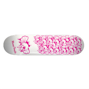 Rosa Emo Führer der Schädel-Mädchen-Skateboards Skateboard