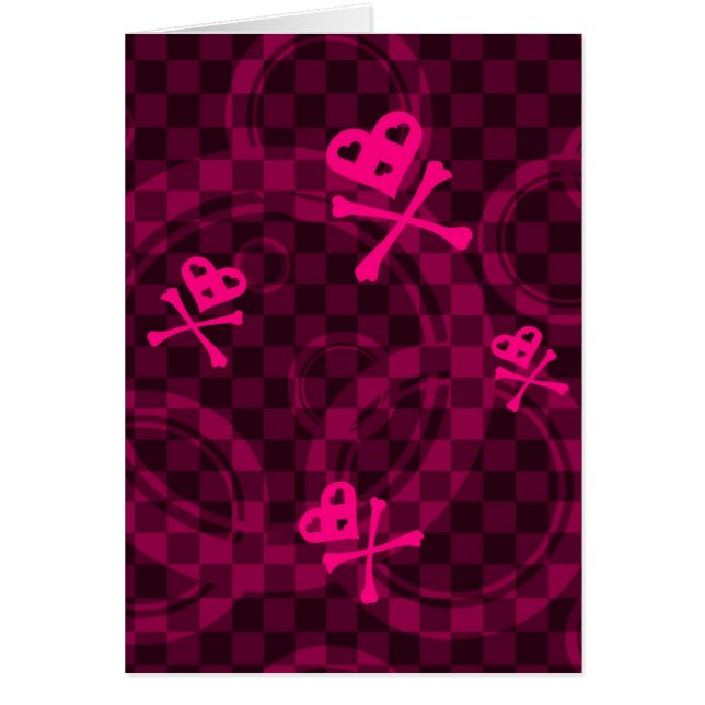 Rosa Emo Muster mit Kreisen (Vorne)