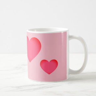 Rosa Emoji Herz Tasse